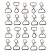 Produktbild LIHAO Set 20 kleine abnehmbare Drehverschlüsse für Schlüsselringe Split Ring 25mm Edelstahl Karabinerhaken