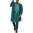 HD Traditional African Clothing for Men: Nigerian Agbada Embroidery Bazin Boubou Outfit