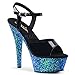 Produktbild Pleaser KISS-209LG Blk Pat/Blue Multi Glitter UK 7 (EU 40)