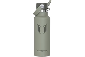 Super Sparrow Vattenflaska - 500ml - Rostfritt Stål Metallflaska - Termos Standard Mun - Giftfri BPA-Fri - Perfekt Som Sportflaska
