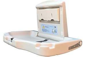 Discounted Cleaning Supplies Baby Changing Unit Table Horizontal Wall Mounted – Folding Baby Changing Station – Baby Changing Table with Adjustable Seat Belts to Better Protect Baby – White