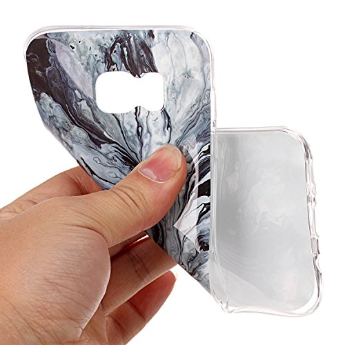 Cozy Hut Für Samsung Galaxy S7 Edge Handyhülle mit Marmor / Marble Design(schwarz / grau) | Handytasche | | Schale | | Hülle | | Case | Handy-etui | TPU-Bumper | Soft Case | Schutzhülle Cover für den optimalen Schutz ihres Samsung Galaxy S7 Edge (5,5 Zoll) – Bäume Marmor - 5