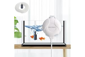 ‎BOXTECH boxtech Sauerstoffpumpe Mini Leise Aquarium Oxygen Luftpumpe mit Air Stone und Silikonschlauch für Fischbecken und Die Nanoaquarien