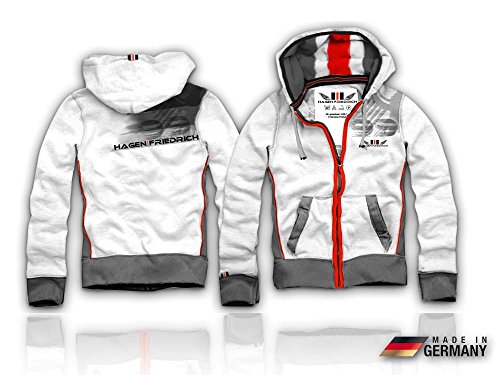 Preisvergleich Produktbild Herren Sweatshirt Jacke Wendejacke ODIN Weiß Nr 2