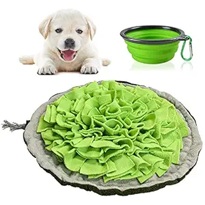 SCHITEC Snuffle Mat for Dogs, [Upgraded] Pet Slow Feeding Pad, Nosework Sniffing Bowl for Puppies Cats Small Dogs