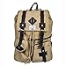 Produktbild Vintage Rucksack aus Canvas / Segeltuch für Frauen und Männer - In Retro-Optik für Uni, Reisen, Sport oder Outdoor-Aktivitäten mit einer großen Kapazität - Als Handgepäck geeignet - Beige-