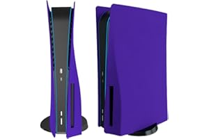 arVin Replacement Side Shell Plate for PS5, Replacement Cover for PS5 Disc Version Console, Dustproof Accessories for PS5 Console, ABS Case (Purple, Disc Version)