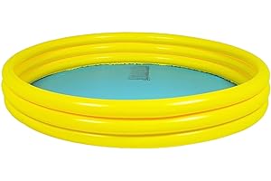 JILONG Sun Club Plain 3 Ring Inflatable Childrens Kids Outdoor Swimming Paddling Pool Assorted Colours