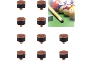 Fc'Noqgn 10pièces Embout Queue de Billard, 10 mm Embout Billard en Bois à Visser en Métal pour Snooker Changement
