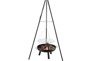 MARK ADLER Roast 3.5 Barbecue pivotant avec grille de cuisson | Diamètre 61cm | Construction stable | Trépied pour brasero | Hauteur 178 cm | Chaîne réglable en hauteur | Pour camping et jardin