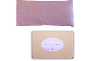 Lamare Coussin chauffant aux graines de blé et de lavande avec housse en coton lavable Pour coliques et douleurs cervicales Utilisation chaude ou froide 48 x 15 cm Rose clair