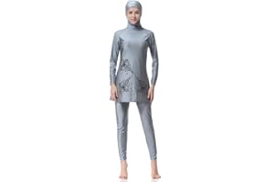 WOWDECOR Costumi da bagno islamici musulmani per donne ragazza copertura completa Burkini nuoto Beachwear