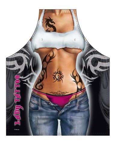 Preisvergleich Produktbild Schürze Tattoo Girl Sexy Grillschürze Partyschürze