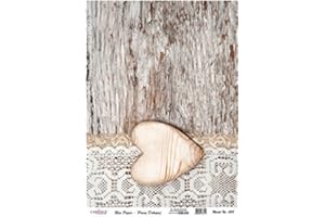 CADENCE ESPAÑA Papel de Arroz Cadence Corazón de Madera 30x41 cm Ref. 438