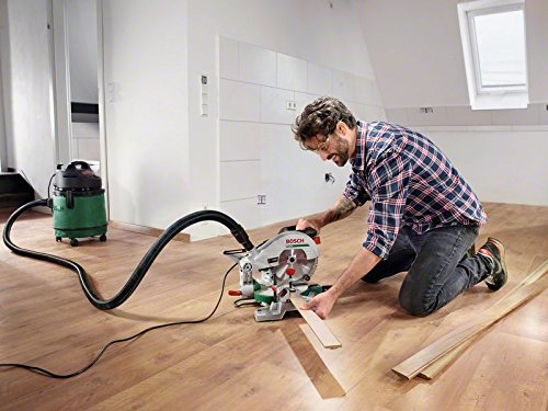 Bosch DIY Kapp- und Gehrungssäge PCM 8, Arbeitsklemme, Kreissägeblatt Optiline Wood, Staubbeutel, Karton (1200 W, Kreissägeblatt Nenn-Ø 216 mm) - 4