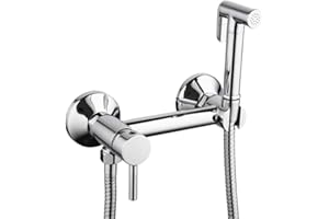 GLYYR Pulverizador para Bidet con Agua fría y Caliente Montaje en la Pared Pulverizador de Bidé Mango único Latón Kit de Ducha para Bidé Portatil para la higiene Personal