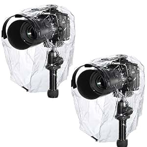 Housse Anti-Pluie Appareil Photo - Nylon Imperméable - Pour Canon, Nikon, Sony DSLR - Avec Fenêtre LCD