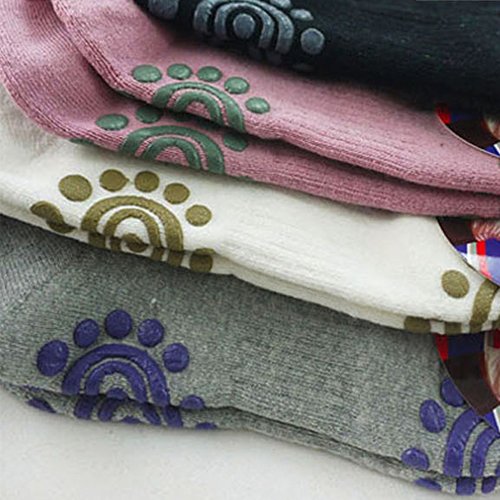 DAS Leben Yoga-Socken mit Gummipunkte gegen Rutsch von Baumwolle für Damen (4 Paare) size: 35-38 - 6