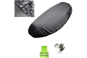 CLICK & GO COMPATIBILE CON VESPA GTS 300 TOURING TELO COPRISELLA IMPERMEABILE ANTIPIOGGIA COPERTURA PER SELLE MOTO SCOOTER PROTEGGI SELLA IN OXFORD 120X75CM