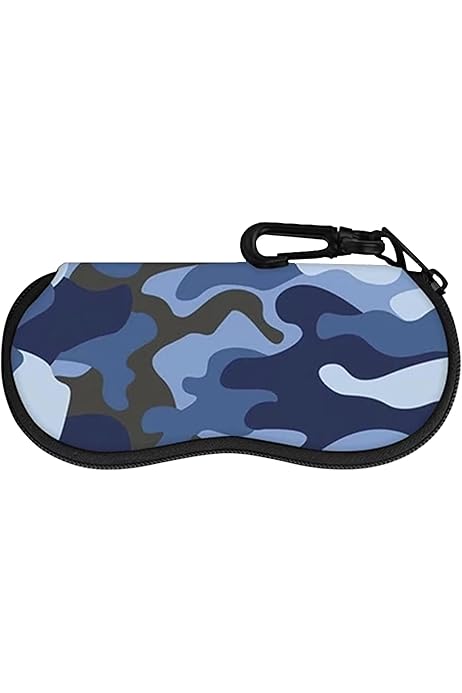 Molshine 3 Pièces étui à Lunettes Portable En Denim, étui à Lunettes De Etui A Lunettes De Voyage Avec Fermeture Eclair Avec Crochet Pour Etudia Amz