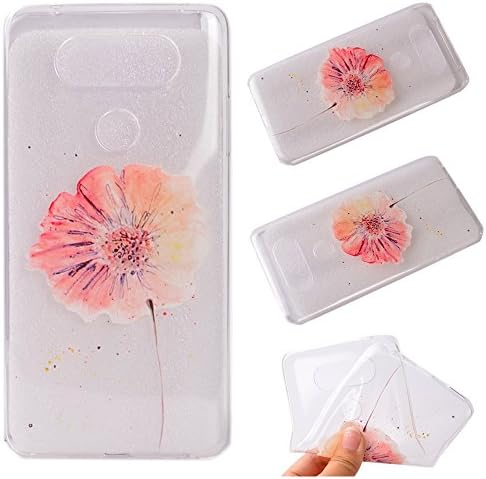 LG V20 Case, LG V20 Cover, Kio Colorful Patterns Ultra Thin Transparent Back Case Impact Resistant Flexible Soft TPU Silicone Bumper Case for LG V20 (Flower) with (One Smartphone Stand)