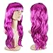 Accessotech Women's Sexy Long Curly Fancy Dress Wigs Cosplay Costume Ladies Full Wig Party Purple