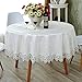 Produktbild LOVE European-style Tischdecken,Runde Spitze Tischdecke,Weißes Tischtuch,Aushöhlen Tischdecke,Kaffee-pad Cover Handtuch Tischdecke-A Durchmesser150cm(59inch)