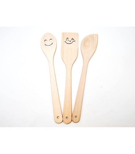 Cuillère En Bois Smiley - Objet Déco Ou Ustensile De Cuisine, Fabriqué En France, Neuf