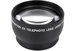 TOPIKY Teleobjetivo de Aumento 2X para cámara con Montura de 52 mm