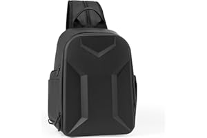 Cwatcun Borsa per fotocamera, zaino per fotocamera resistente all'acqua Zaino fotografico professionale in PU per fotocamera Mirrorless DSLR/SLR, compatibile con fotocamera Sony Canon Nikon, Nero, 2.0