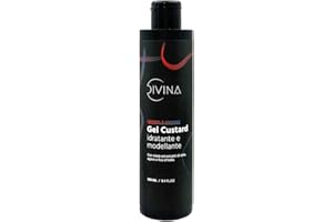 Gel Custard per capelli ricci, super-ricci, afro Natural&Amazing di DIVINA BLK. Azione Idratante Anticrespo e Modellante, con estratti naturali (250ml)