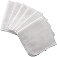 Arka Home Products 100% Cotton Muslin Face Towels (Pack of 12 - Size - 12x12 inches Each) Colour - White