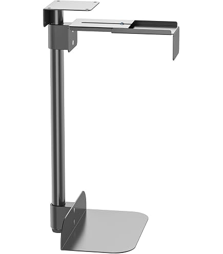 Support PC Sous Bureau Réglable - Acier, Charge 35 Kg, Rotatif 360° | Gain De Place, Ventilation Optimale