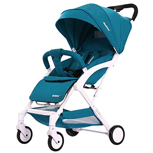 Preisvergleich Produktbild Kinderwagen Sitzende Liegende Ultraleichte Tragbare Mini Baby Regenschirm Klapp Kind Warenkorb (Farbe : Blau)