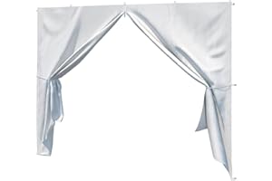 paramondo Parete Laterale Porta con Cerniera per Gazebo SP-3 Padiglione da Giardino, Impermeabile, Bianco