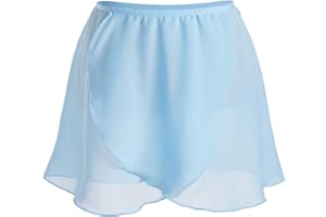 CHICTRY Kids Girls Dance Chiffon Skirt Wrap Over Scarf Ballet Skirt Ballerina Tutu Dress Performance Costume Dancewear