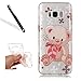 Produktbild Handyhülle für Galaxy S8,Silikon Hülle für Galaxy S8,Leeook Ultra Dünn Flexibel Transparent Silikon Bumper Schale Rückseite Handyhülle Schutzhülle Schön Pink Bär Blumen Durchsichtige TPU Crystal Clear Case Backcover Tasche Etui für Samsung Galaxy S8 + 1 x Schwarze Eingabestift-Pink Bär Blumen
