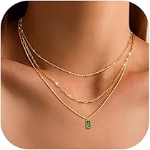 Set Collane Oro Donna - 3 Collane Placcate Oro 14kt A Strati Con Ciondoli, Regalo Elegante