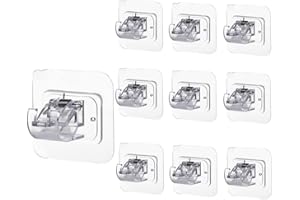 YPLonon Selbstklebende Gardinenstangen Halterung 10 Stück Vorhangstange Halterung Transparente Gardinenstangenhalter Curtain Rod Holder Gardinenstange Ohne Bohren für Haus Küche Badezimmer