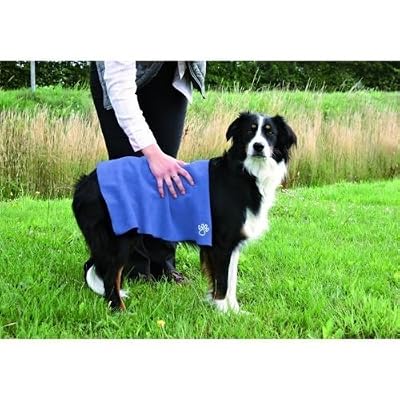 Trixie Serviette, 50 × 60 cm, bleu - pour chiens et chats; également adaptée aux chevaux