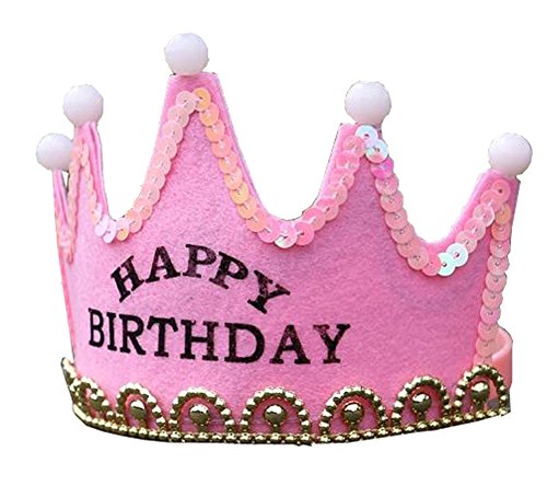 Kindergeburtstag Fun Beleuchtetes Crown Hut / Partei Führen Supplies (Pink)