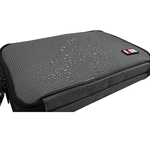 BUBM Reisetasche Praktische Handtasche mit Doppelschicht Tasche Organisator/elektronisches Zubehör wie Ipad Mini (die mittlere Größe, Grau) - 4