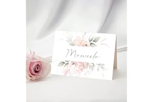 KUNTERBUNTSPECHT 30 Stück Tischkarten Namenskarten zum beschriften Hochzeit Geburtstag Konfirmation Kommunion Taufe Feier Namensschilder zum selbst beschriften Boho