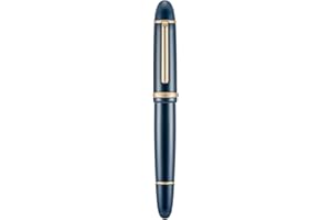 EROFA Jinhao X159, Penna stilografica con pennino extra fine, blu con clip dorata, in acrilico, di grandi dimensioni