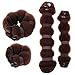 NALATI Beauty Buns Magic Hair Styling Styler Twist Ring Former Shaper Doughnut Donut Chignon Bun Maker Clip Hair Curler Accessory Small OR Large (Big, Coffe)