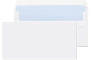 Blake Purely Everyday DL 110 x 220 mm 85gsm Self Seal Plain Wallet Envelopes (FL3882) White - Pack of 1000