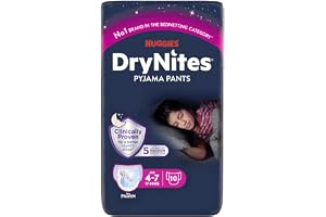 Huggies Drynites sovabsorberande trosor för babyflickor, storlek M (17–30 kg), 10-pack