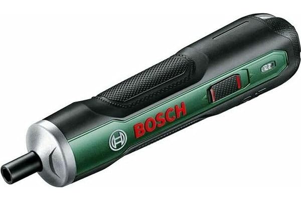Bosch Home and Garden Visseuse sans fil - PushDrive (3,6V - 1,5Ah intégrée, recharge Micro USB, livrée avec 32 embouts de vissage et boite de rangement) 06039C6000 (L x B x H) 182 x 38 x 38 mm Vert