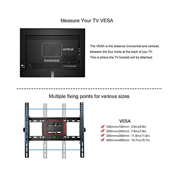 Funime Tilt & Swivel TV Wall Mount Bracket for 32 - 55 Inch LCD, LED, 3D, Plasma Screens - Weight Capacity 25kg(55lbs) - Max VESA 400x400mm - 10 Year Warranty - Image 8