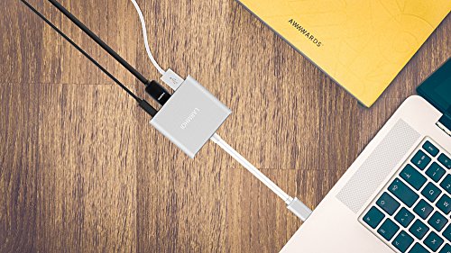 USB 3 0 Typ C zu HDMI Adapter  LARMHOI 3 in 1 Digitaler Multiport Adapter Typ C USB-C 4K HDMI Konverter mit USB C Schneller Ladeanschluss f  r Samsung